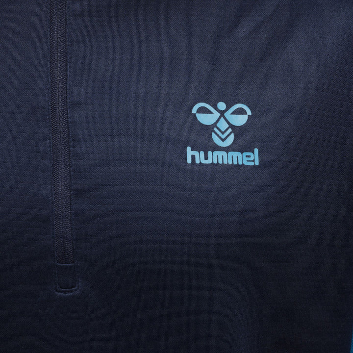 Hummel Hmlongrid 1/2 Zip Poly Sweat - marine/atomic blue