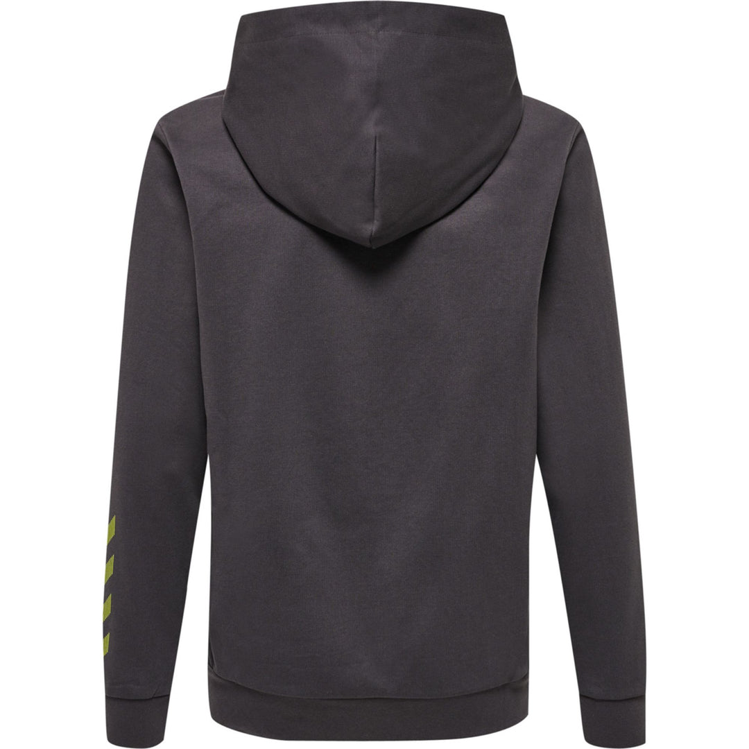 Hummel Hmloffgrid Cotton Hoodie Kids - forged iron/dark citron