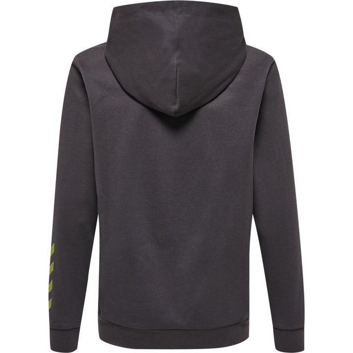 Hummel Hmloffgrid Cotton Hoodie Kids - forged iron/dark citron
