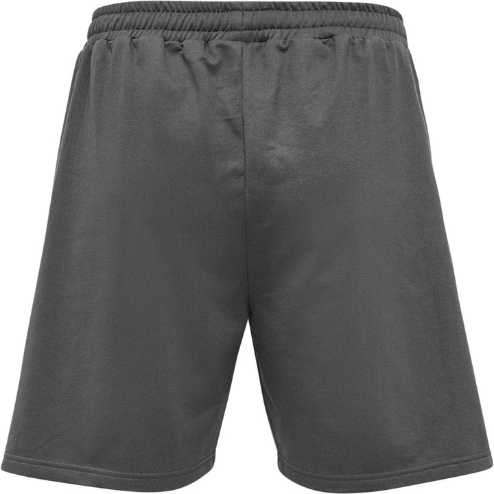 Hummel Hmloffgrid Cotton Shorts - forged iron/jet black