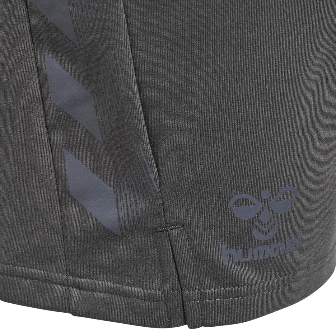 Hummel Hmloffgrid Cotton Shorts - forged iron/jet black