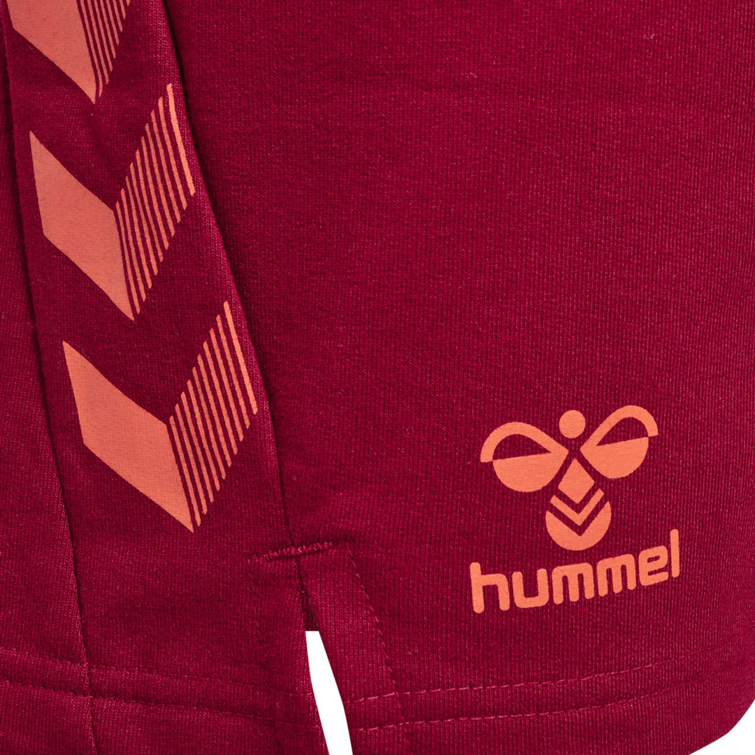 Hummel Hmloffgrid Cotton Shorts Wo - rhubarb/nasturtium