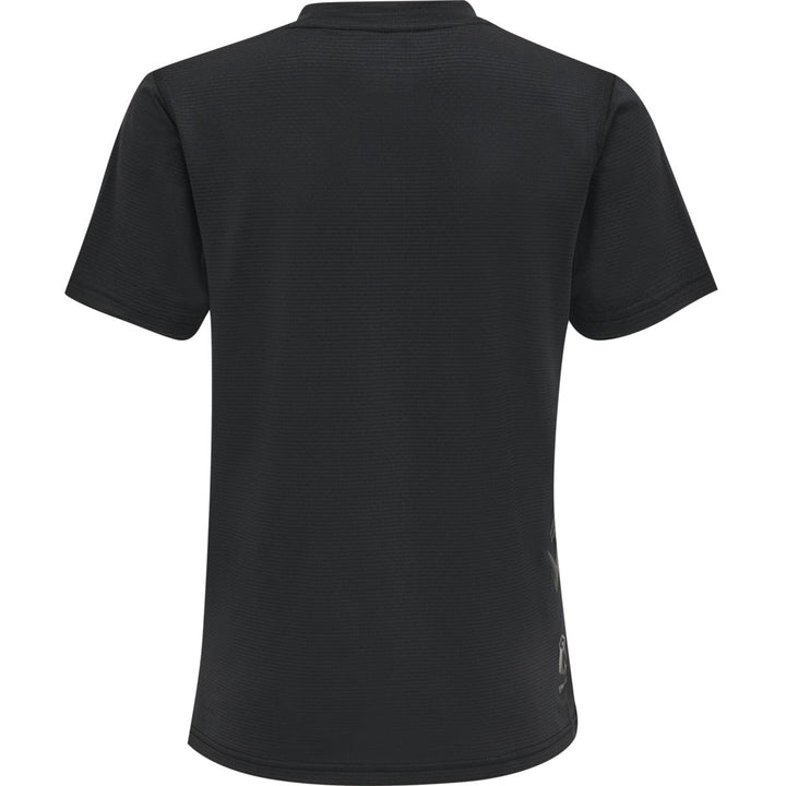 Hummel Hmlongrid Poly Tee S/S Kids - jet black/forged iron
