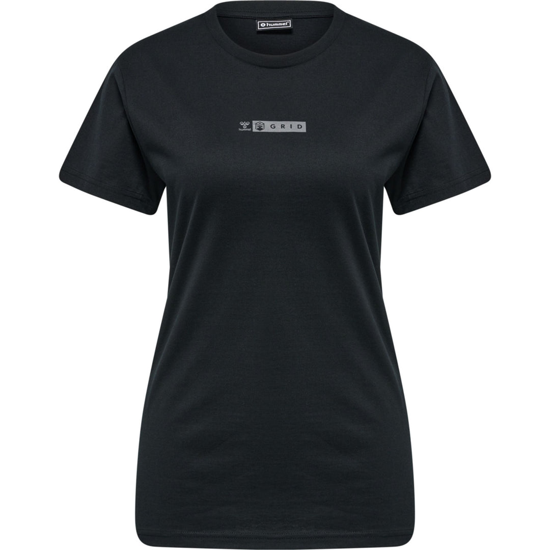Hummel Hmloffgrid Tee S/S Wo - jet black/forged iron