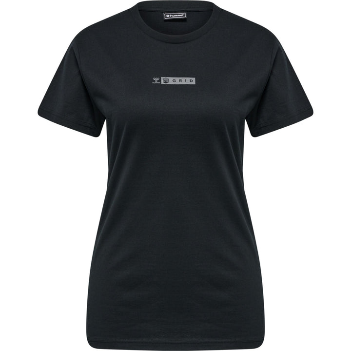 Hummel Hmloffgrid Tee S/S Wo - jet black/forged iron