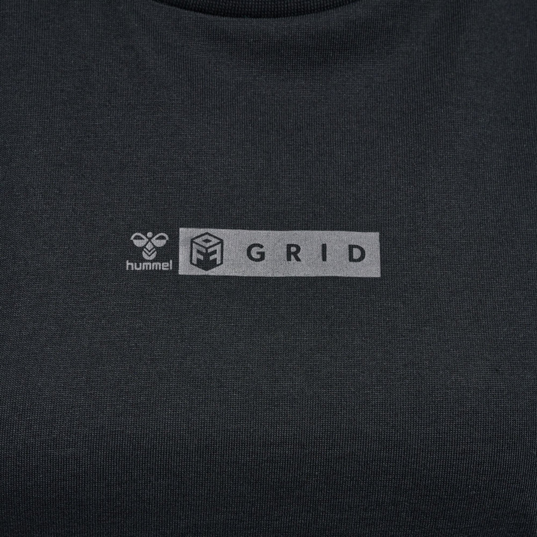 Hummel Hmloffgrid Tee S/S Wo - jet black/forged iron