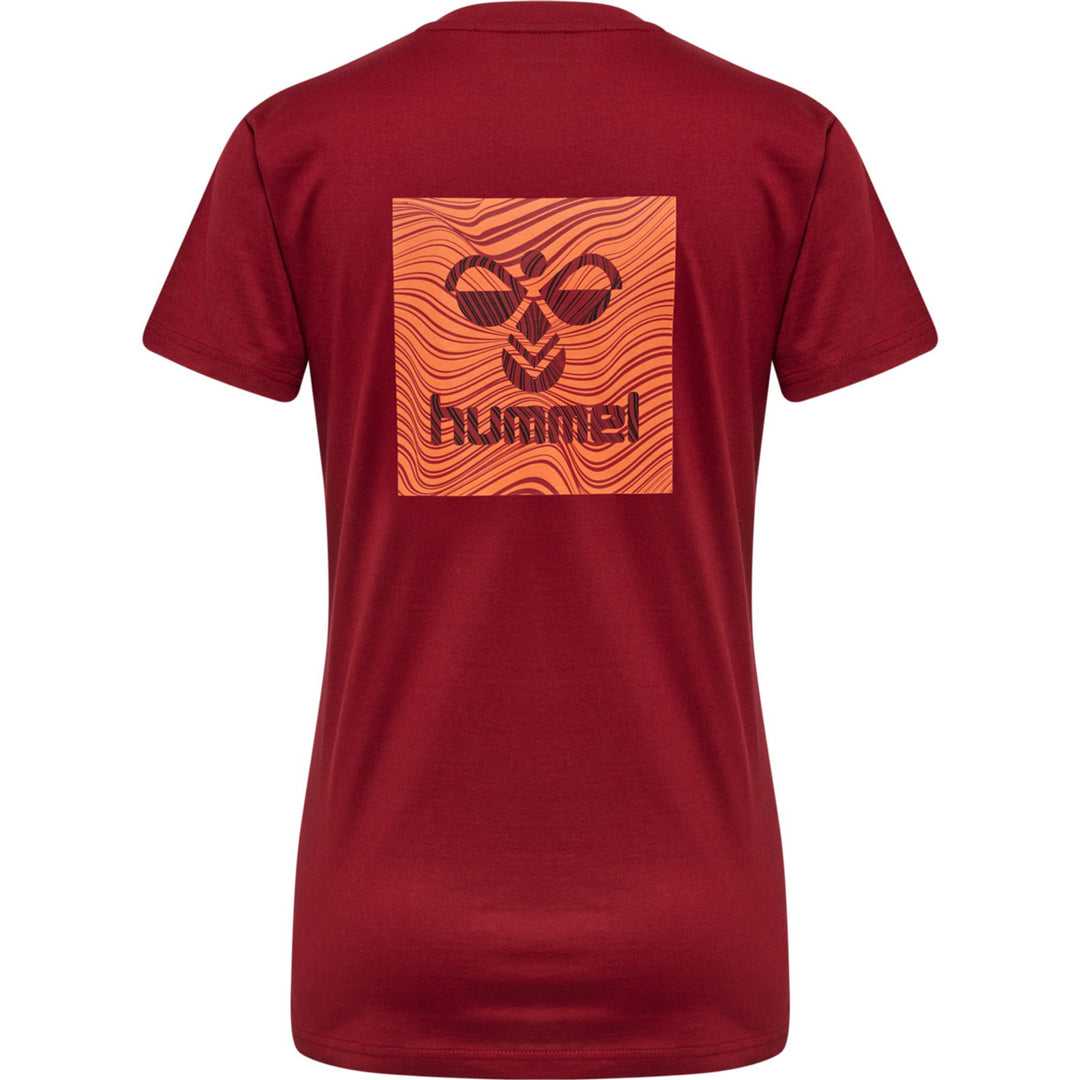 Hummel Hmloffgrid Tee S/S Wo - rhubarb/nasturtium