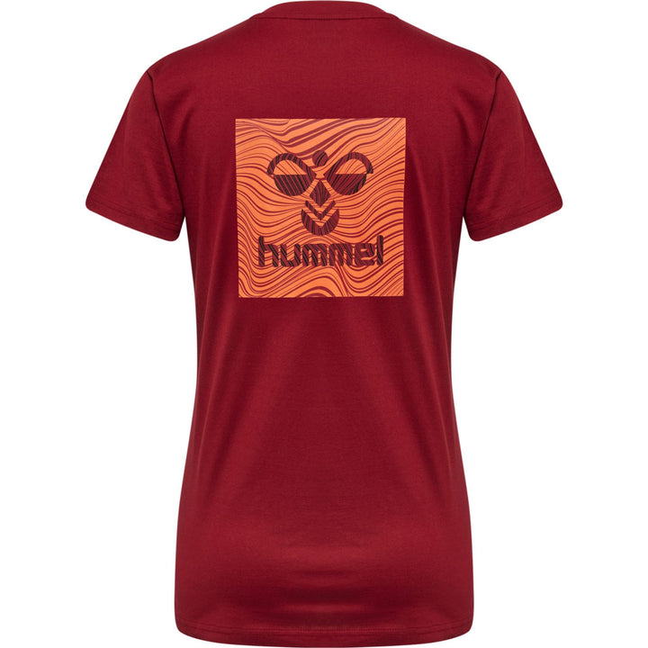 Hummel Hmloffgrid Tee S/S Wo - rhubarb/nasturtium