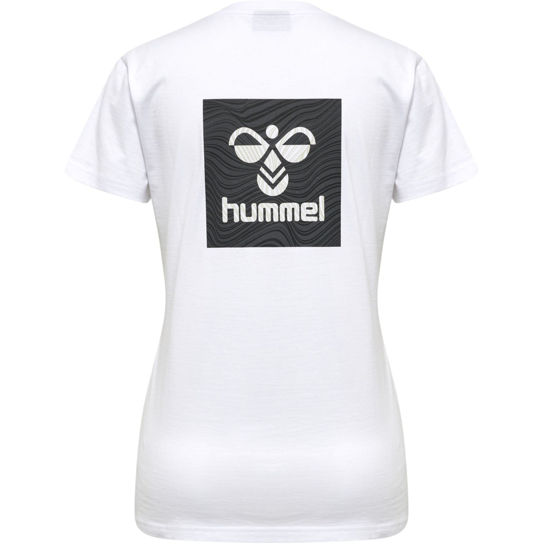 Hummel Hmloffgrid Tee S/S Wo - white/forged iron