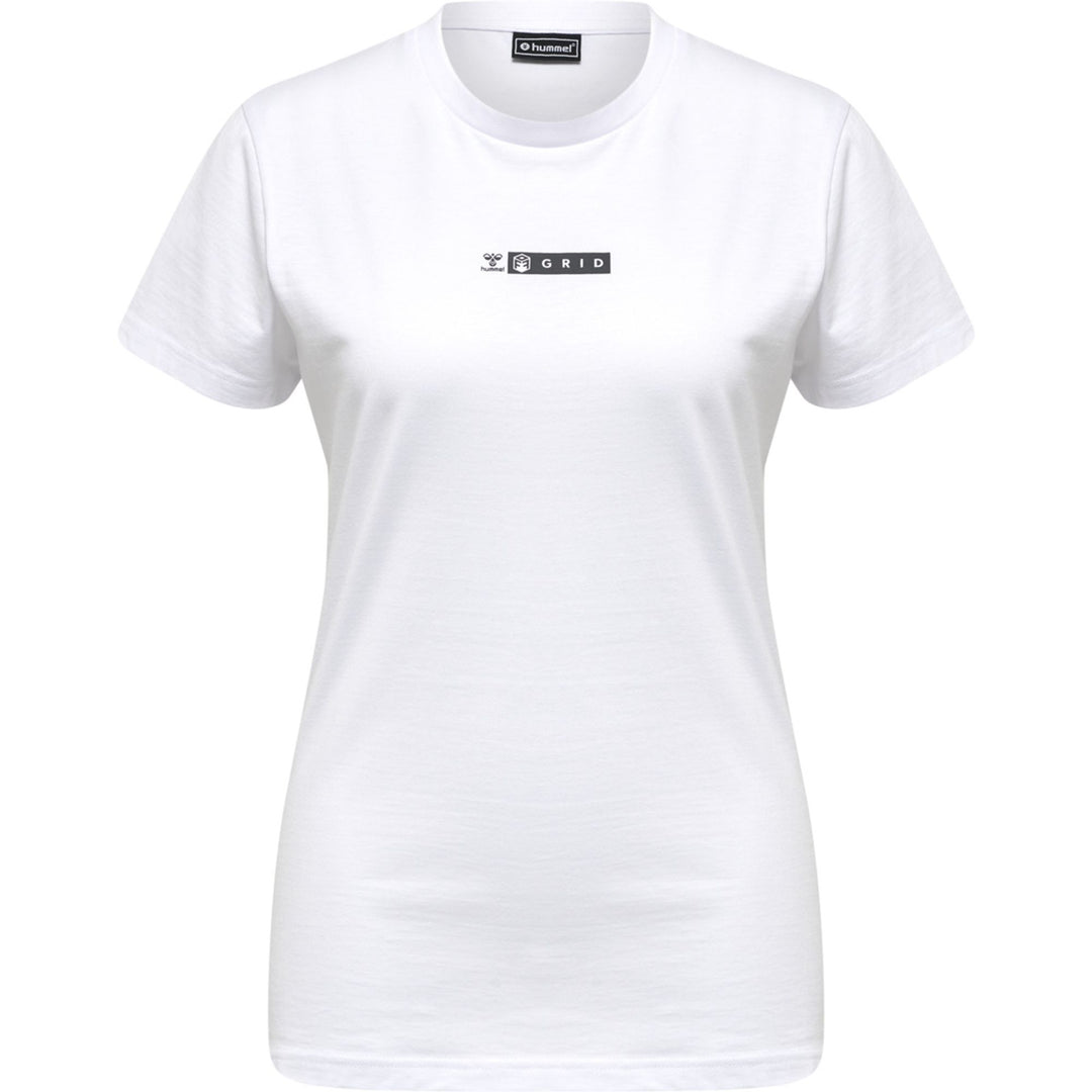 Hummel Hmloffgrid Tee S/S Wo - white/forged iron