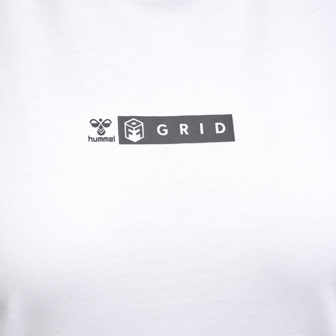 Hummel Hmloffgrid Tee S/S Wo - white/forged iron