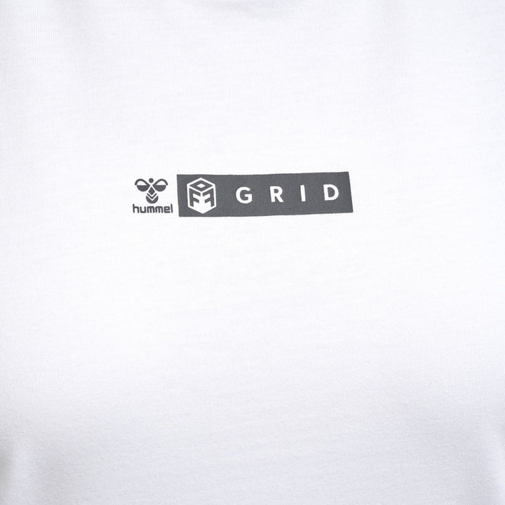 Hummel Hmloffgrid Tee S/S Wo - white/forged iron