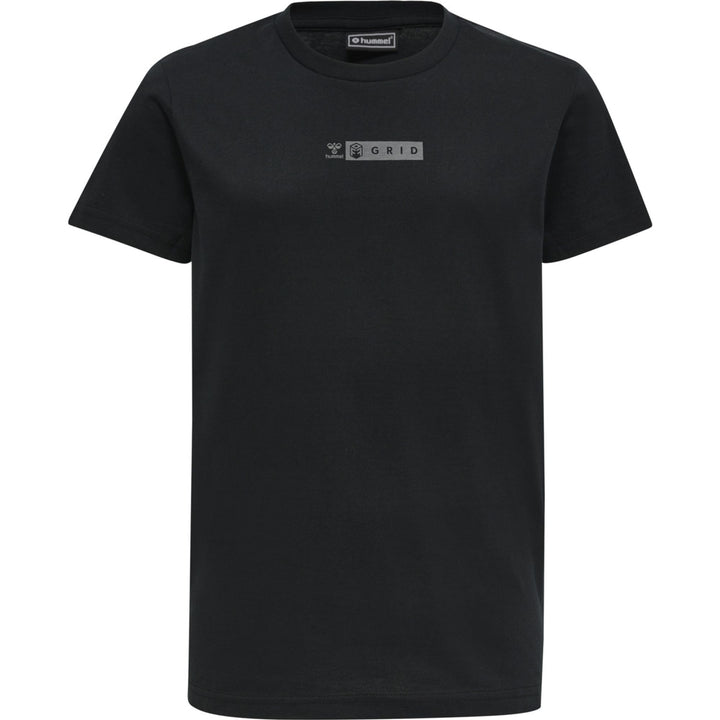 Hummel Hmloffgrid Tee S/S Kids - jet black/forged iron