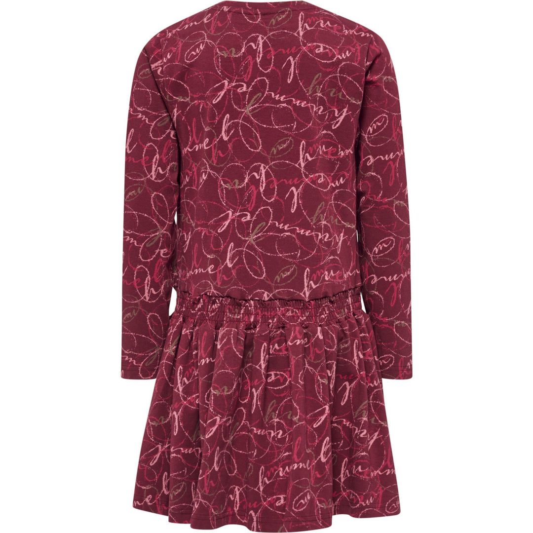 Hummel hmlMERRY DRESS L/S - cordovan