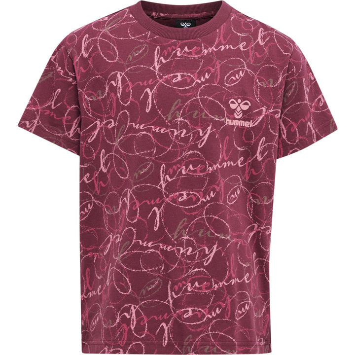 Hummel hmlMERRY T-SHIRT S/S - cordovan