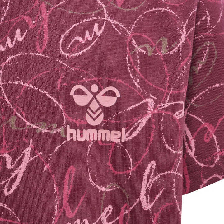 Hummel hmlMERRY T-SHIRT S/S - cordovan