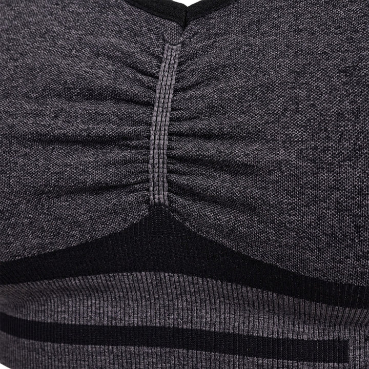 Hummel Hmlmt Lulu Seamless Scrunch Bra - black melange