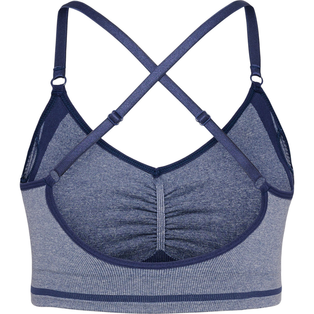 Hummel hmlMT LULU SEAMLESS SCRUNCH BRA - insignia blue melange