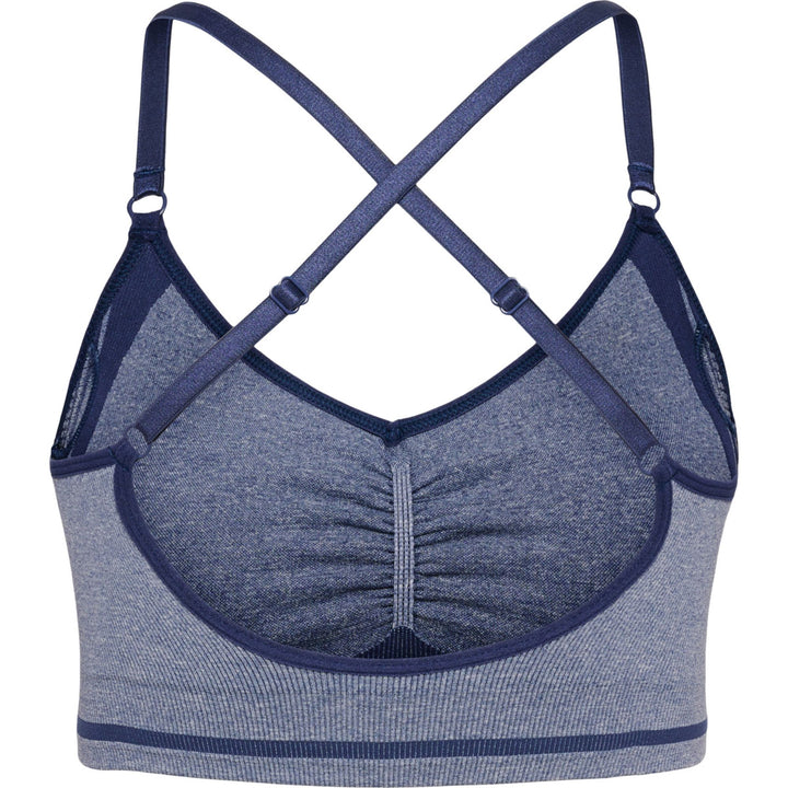 Hummel hmlMT LULU SEAMLESS SCRUNCH BRA - insignia blue melange