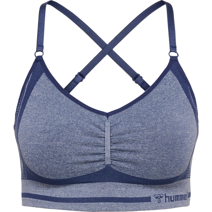 Hummel hmlMT LULU SEAMLESS SCRUNCH BRA - insignia blue melange