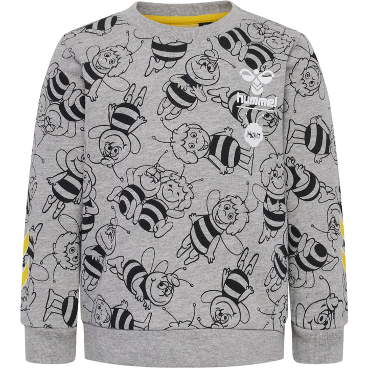 Hummel hmlMAYA AOP CREWSUIT - grey melange