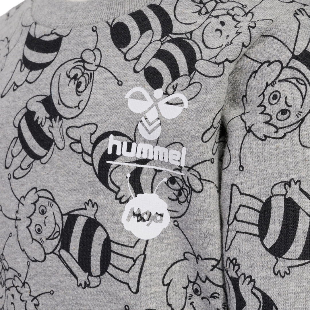 Hummel hmlMAYA AOP CREWSUIT - grey melange