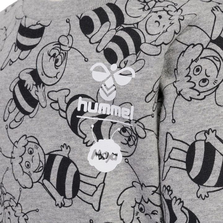 Hummel hmlMAYA AOP CREWSUIT - grey melange