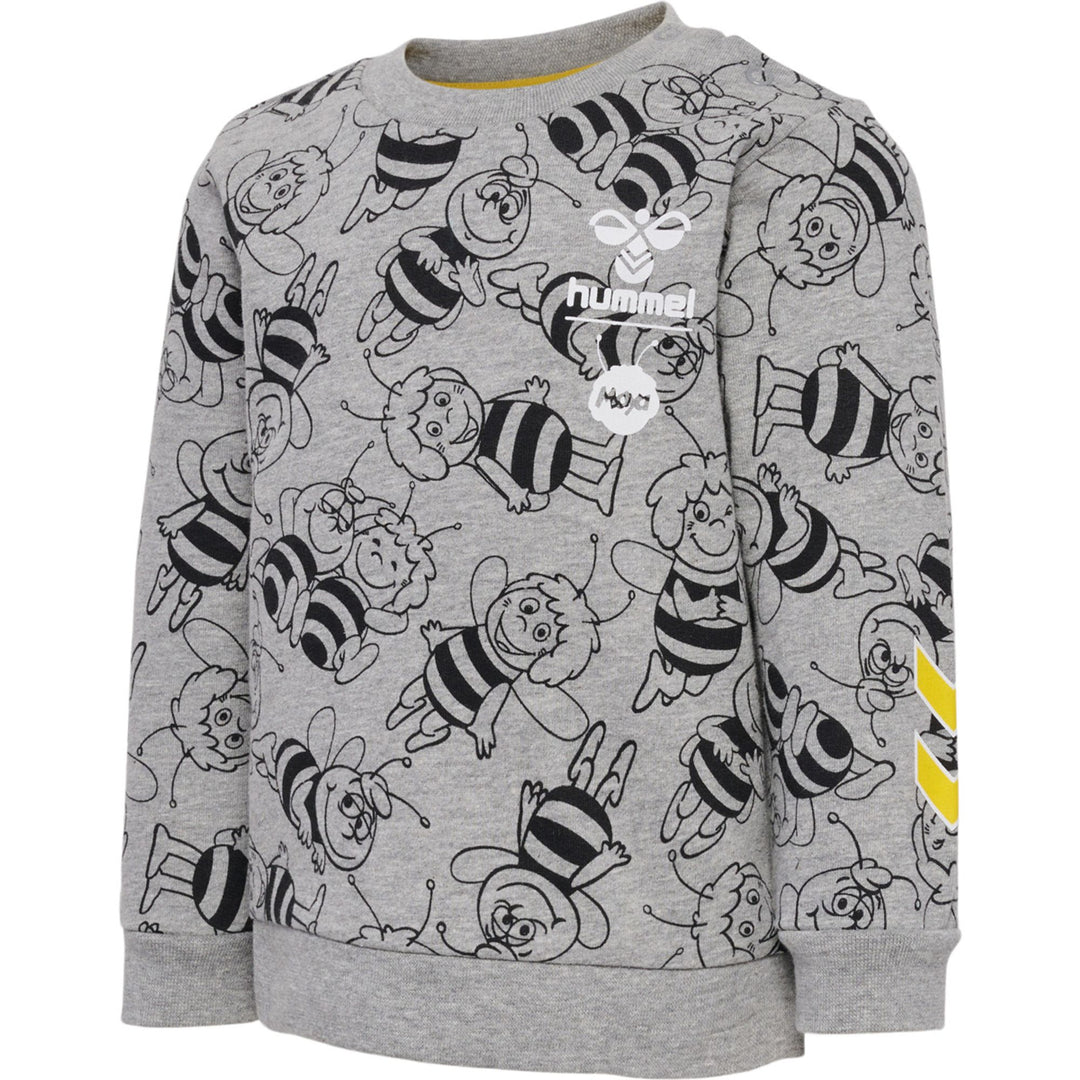 Hummel hmlMAYA AOP CREWSUIT - grey melange