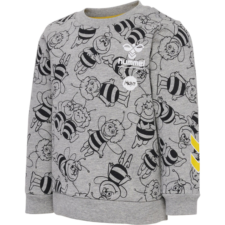 Hummel hmlMAYA AOP CREWSUIT - grey melange