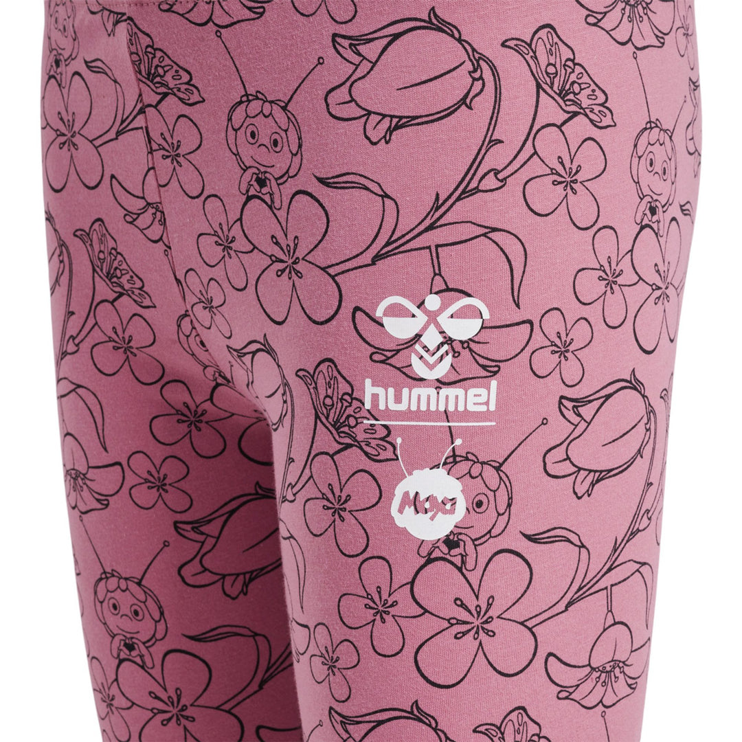 Hummel hmlMAYA FLOWER AOP ONZE TIGHTS - heather rose