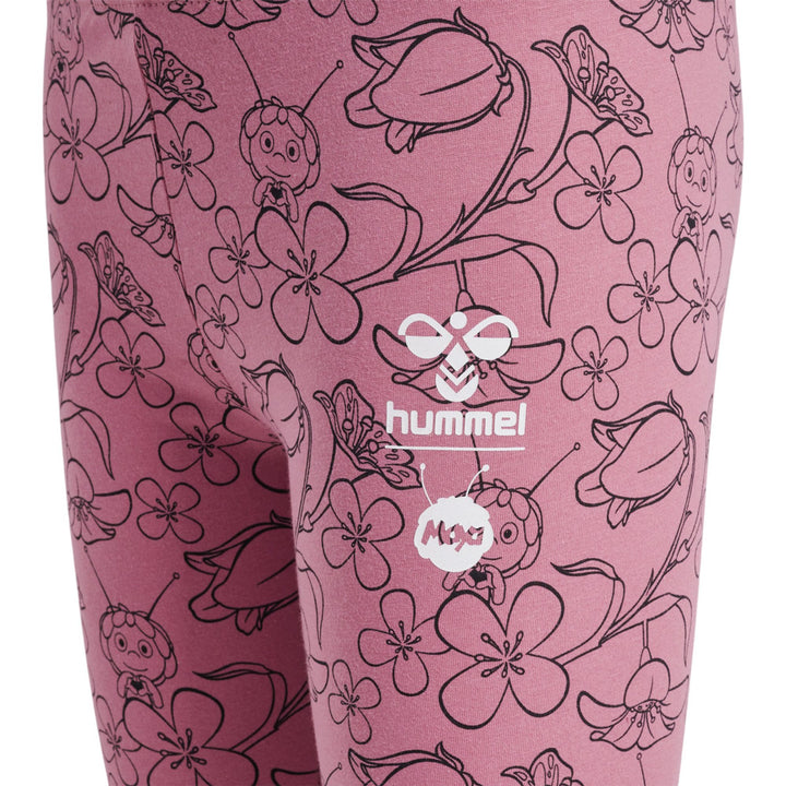 Hummel hmlMAYA FLOWER AOP ONZE TIGHTS - heather rose