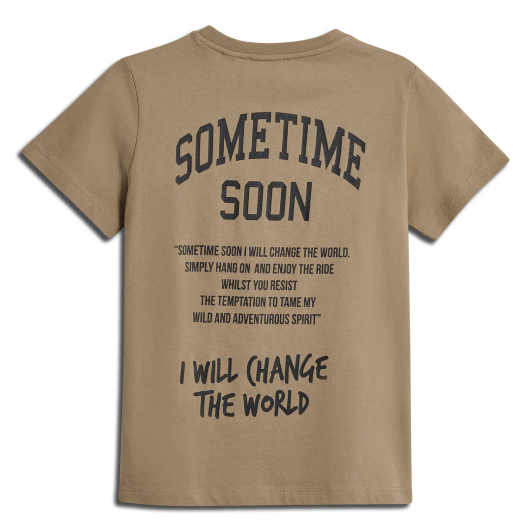 Hummel stmDIMAS T-SHIRT S/S - SEPIA TINT - 104 - sepia tint