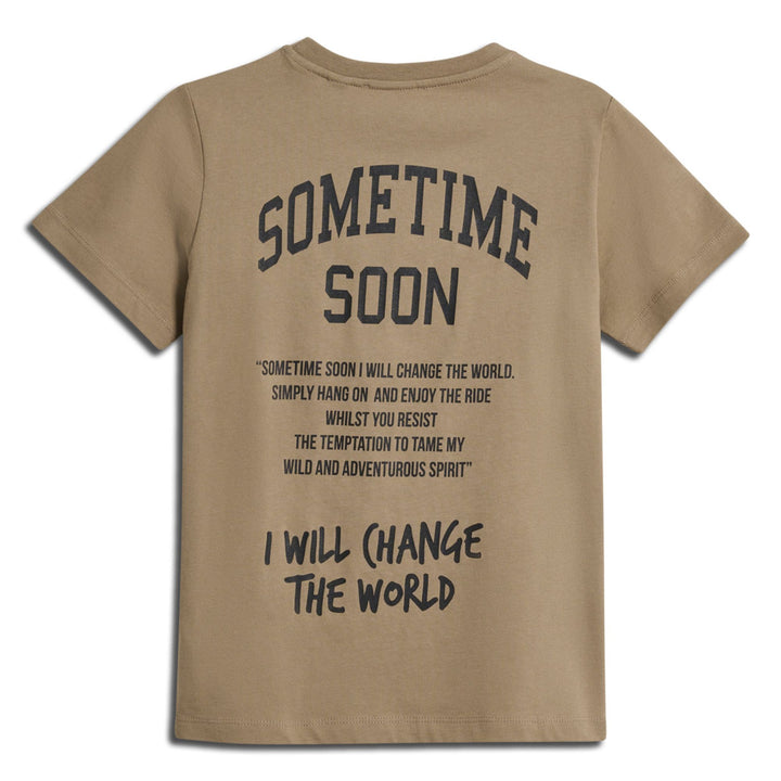 Hummel stmDIMAS T-SHIRT S/S - SEPIA TINT - 104 - sepia tint