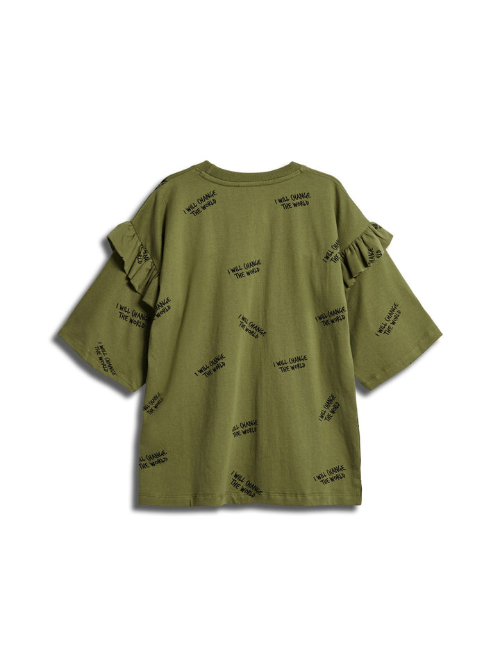 Hummel stsMOLLY T-SHIRT S/S - OLIVE BRANCH - 116 - olive branch