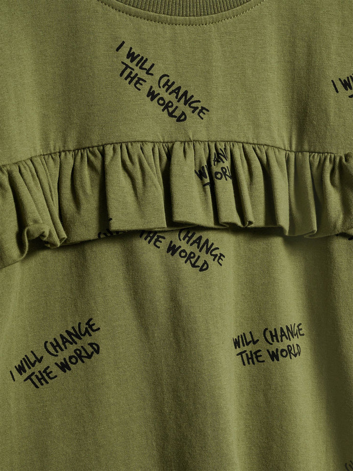 Hummel stsMOLLY T-SHIRT S/S - OLIVE BRANCH - 116 - olive branch