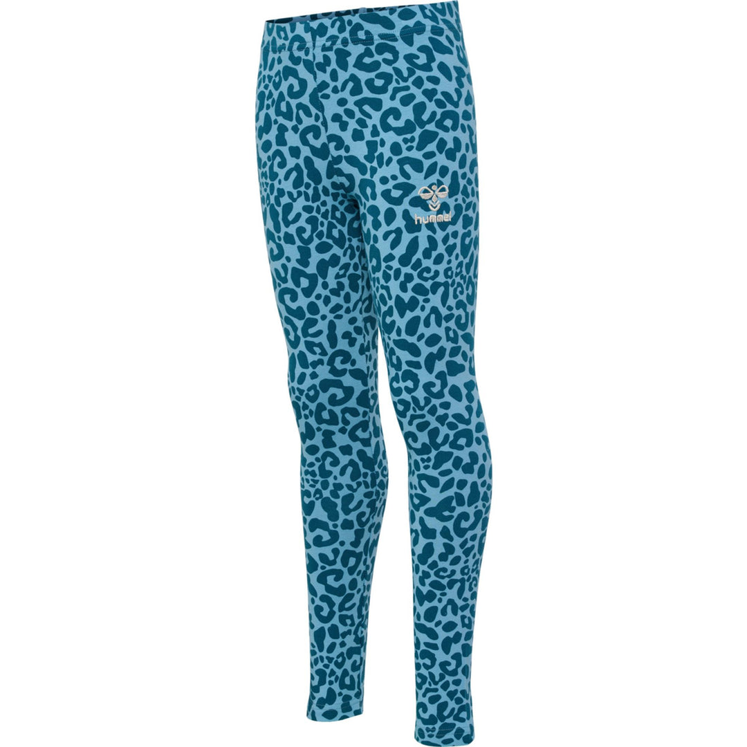 Hummel hmlFLOWY AOP TIGHTS - blue coral