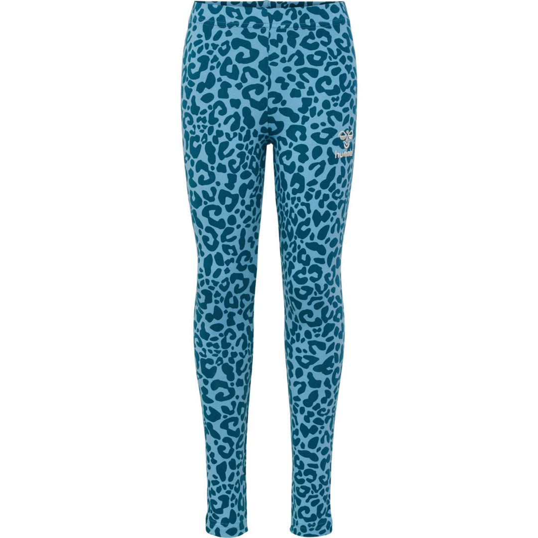 Hummel hmlFLOWY AOP TIGHTS - blue coral