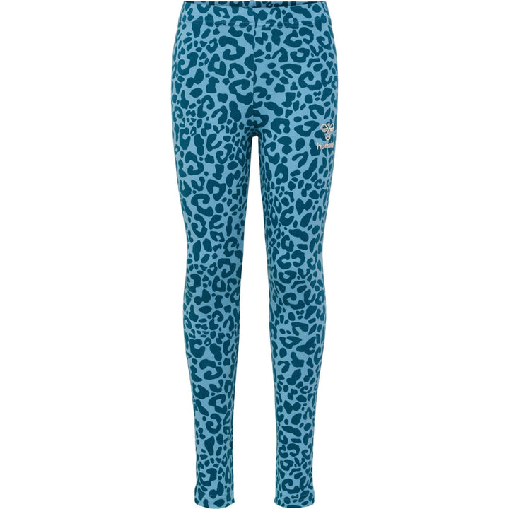Hummel hmlFLOWY AOP TIGHTS - blue coral