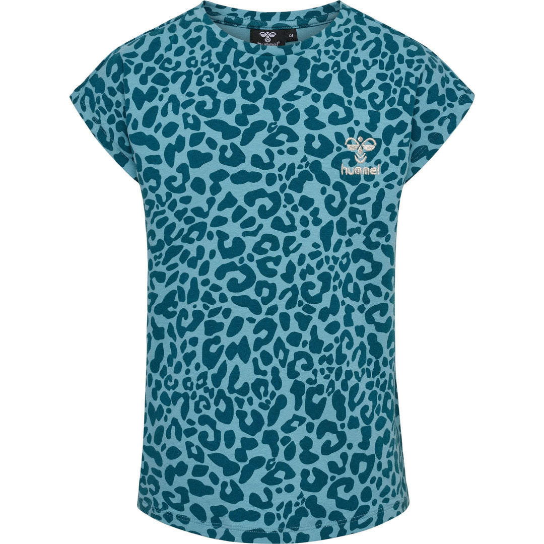 Hummel hmlFLOWY AOP T-SHIRT S/S - blue coral