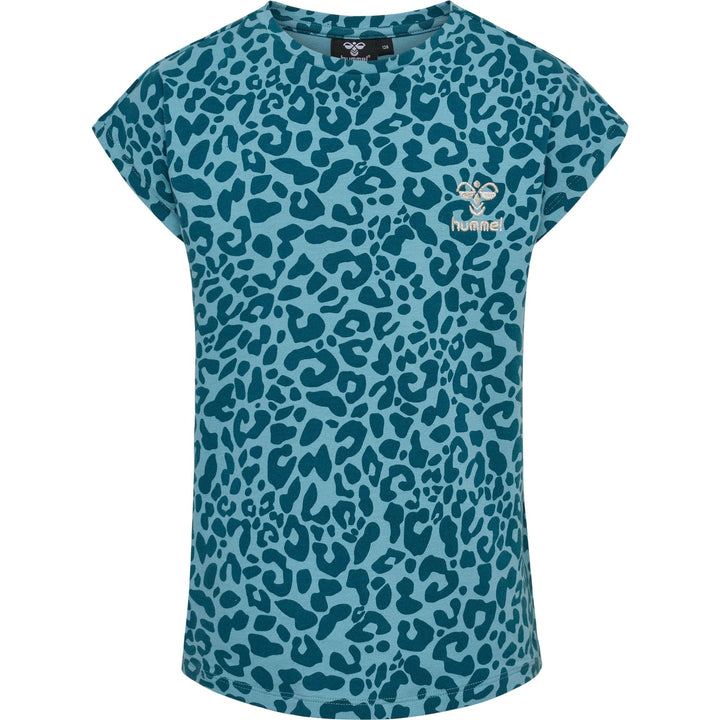 Hummel hmlFLOWY AOP T-SHIRT S/S - blue coral