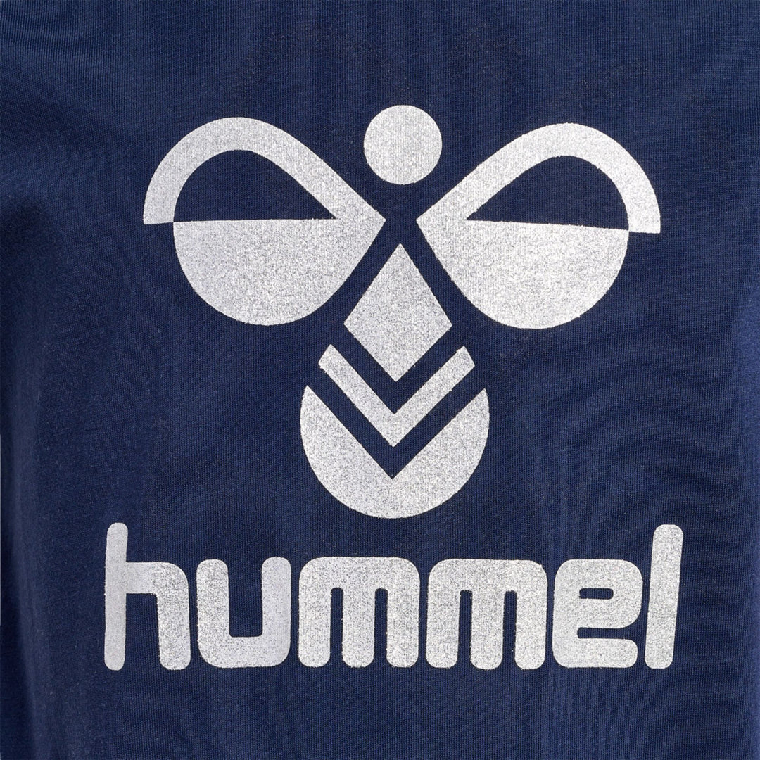 Hummel hmlFLOWY DRESS S/S - black iris