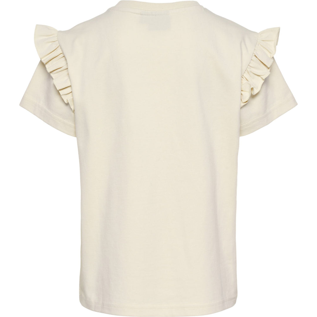Hummel hmlFLOWY RUFFLE T-SHIRT S/S - birch