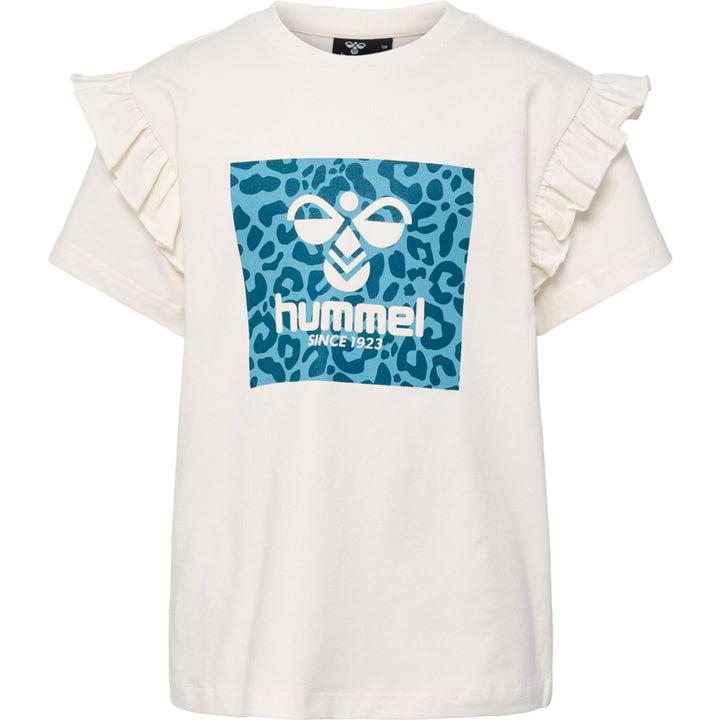 Hummel hmlFLOWY RUFFLE T-SHIRT S/S - marshmallow