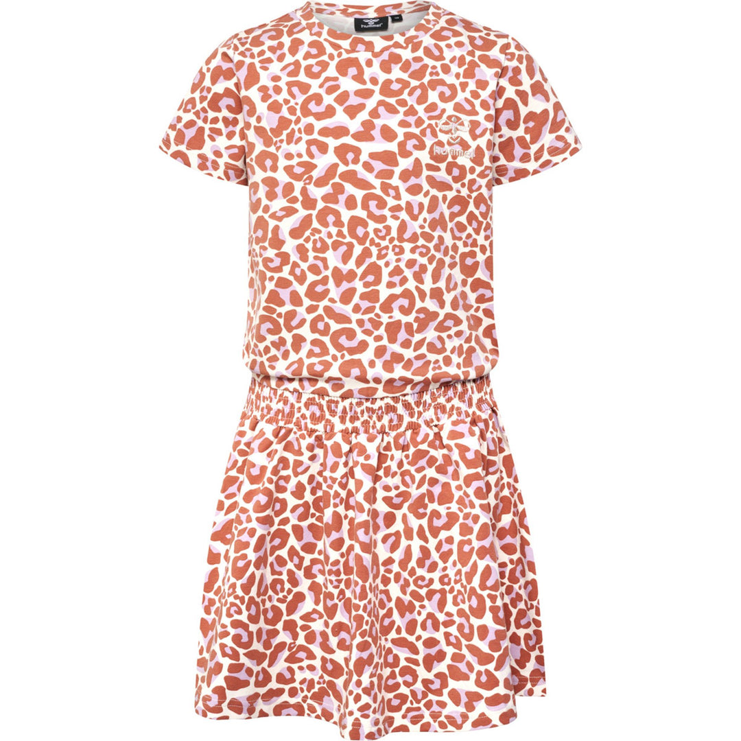 Hummel hmlJUMPY AOP DRESS S/S - copper brown