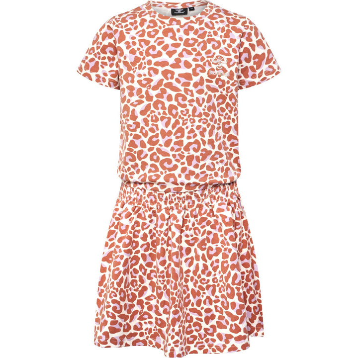Hummel hmlJUMPY AOP DRESS S/S - copper brown