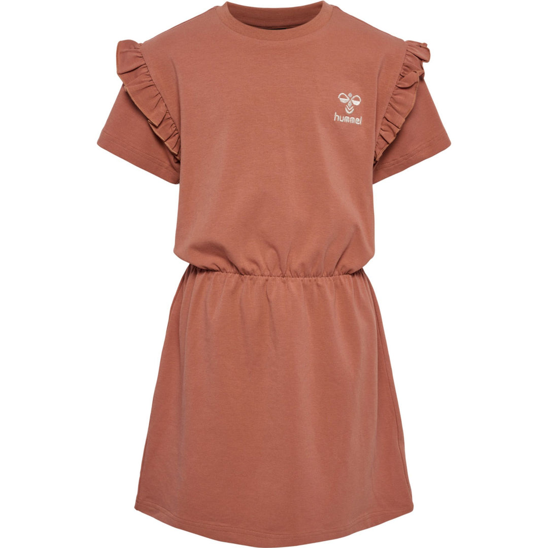 Hummel hmlJUMPY DRESS S/S - copper brown