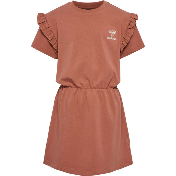 Hummel hmlJUMPY DRESS S/S - copper brown