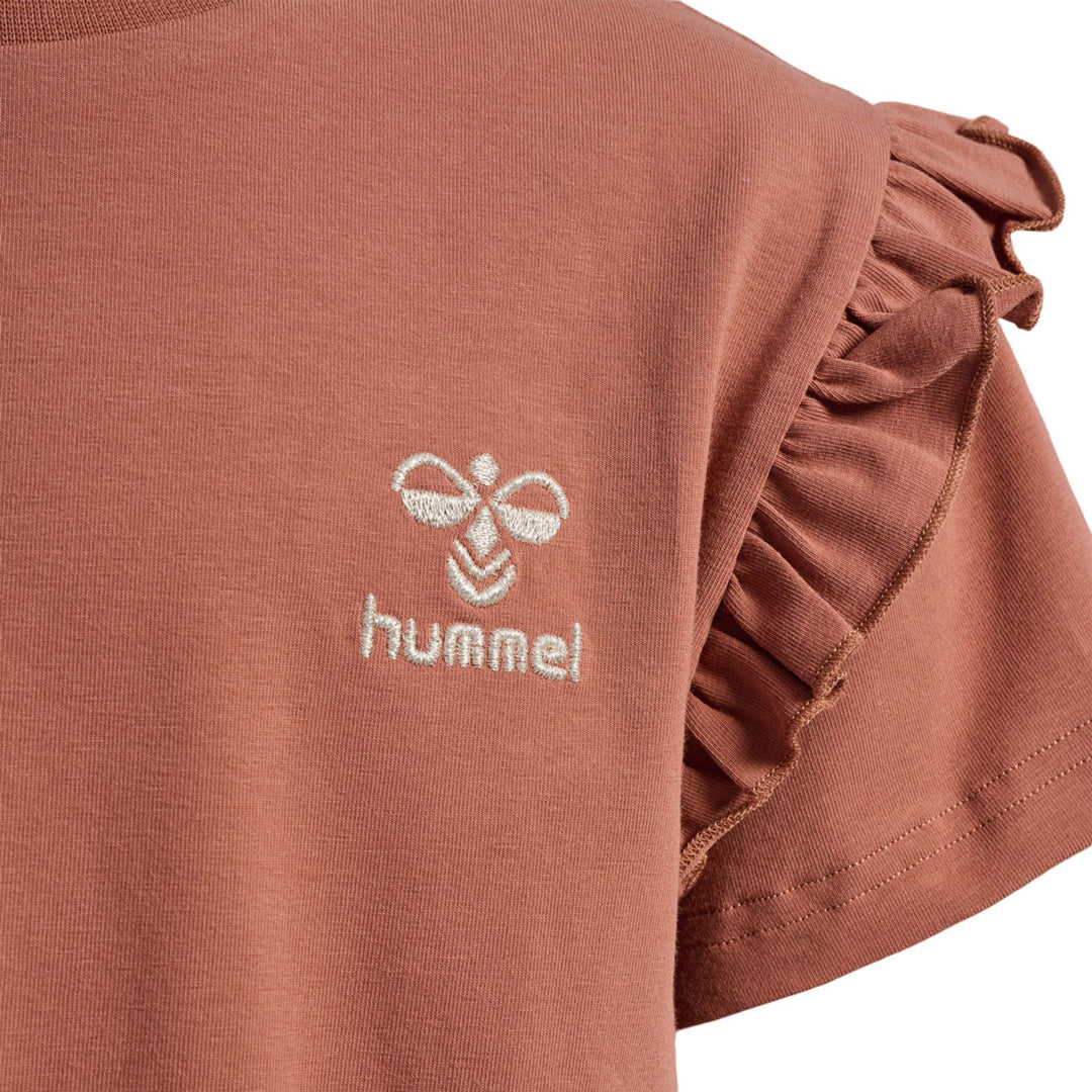 Hummel hmlJUMPY DRESS S/S - copper brown