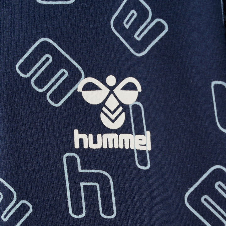 Hummel hmlFLOW AOP T-SHIRT S/S - black iris