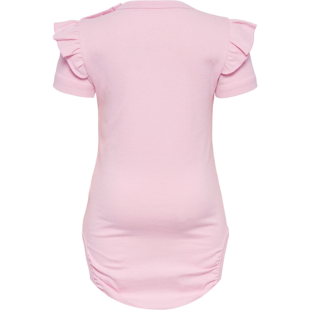 Hummel hmlDREAM RUFFLE BODY S/S - parfait pink
